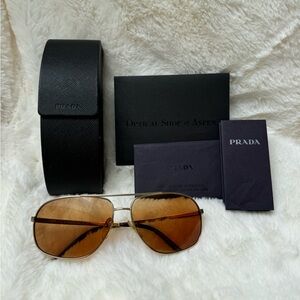 Prada Gold Rimmed Aviators